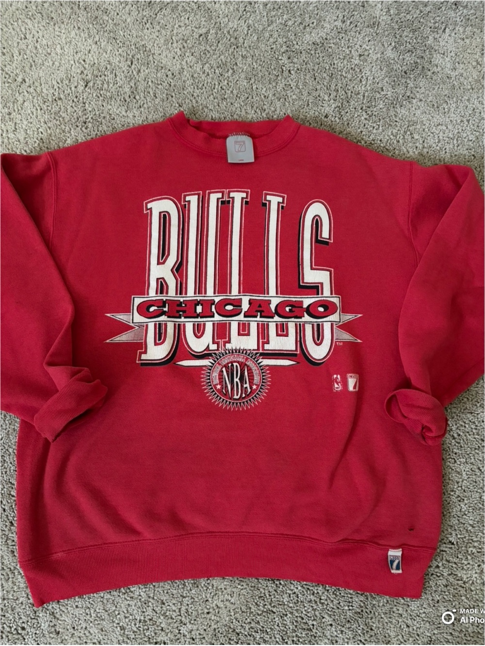Vintage - 90’s Chicago Bulls Red Crewneck Sweatshirt